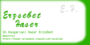 erzsebet haser business card
